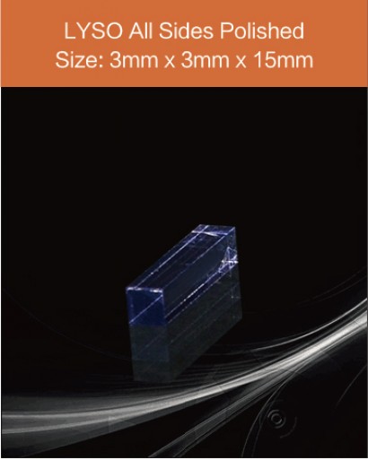 LYSO Ce scintilltion crystal, Cerium doped Lutetium Yttrium Silicate scintillation crystal, LYSO Ce scintillator crystal,3 x 3 x 15mm